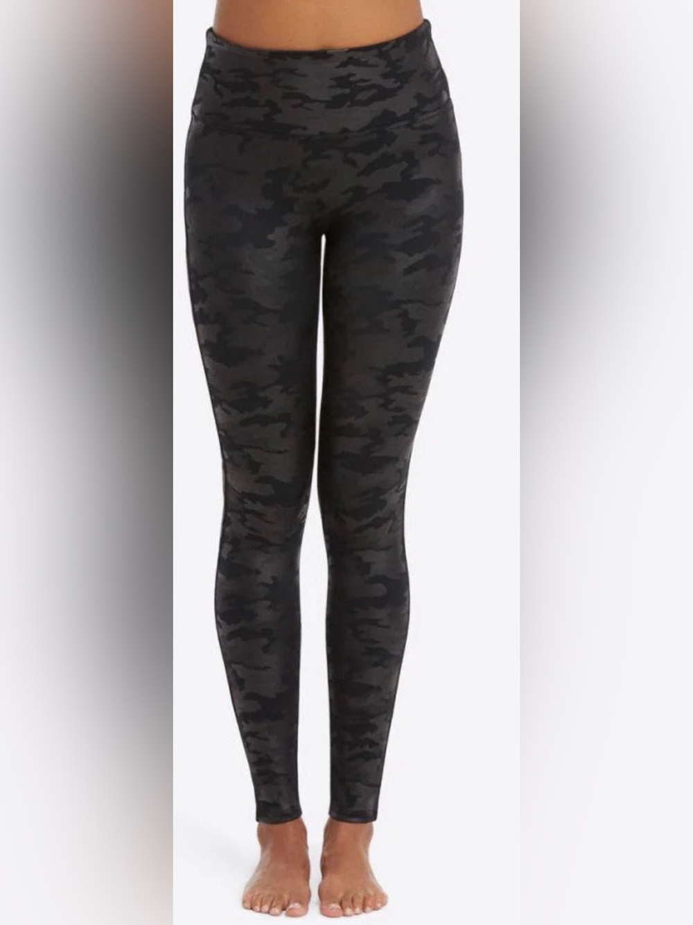 Spanx High-Waist Camo Leggings Black L
